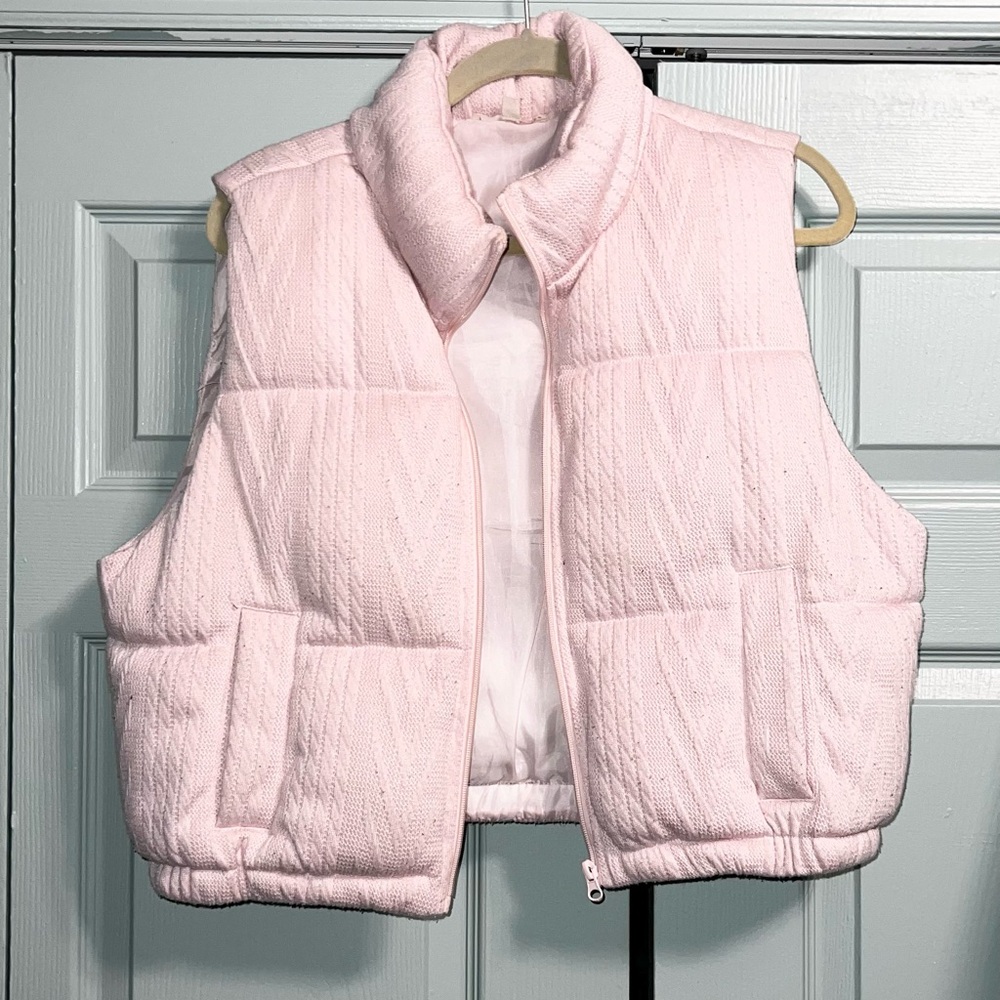 Pink Quilted Puffer Vest